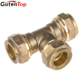 Guten1top 1/2 Zoll Vernickelung Messing Compression Pipe Fitting